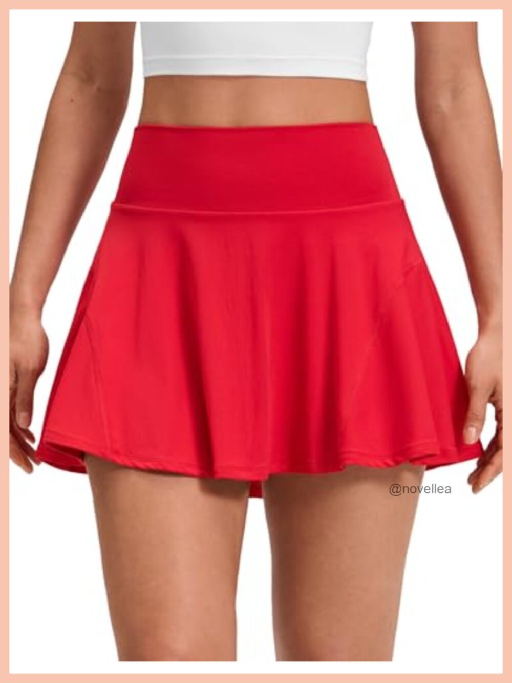 Softretch Flowy Pleated Tennis Skort High Waisted Built-in Shorts